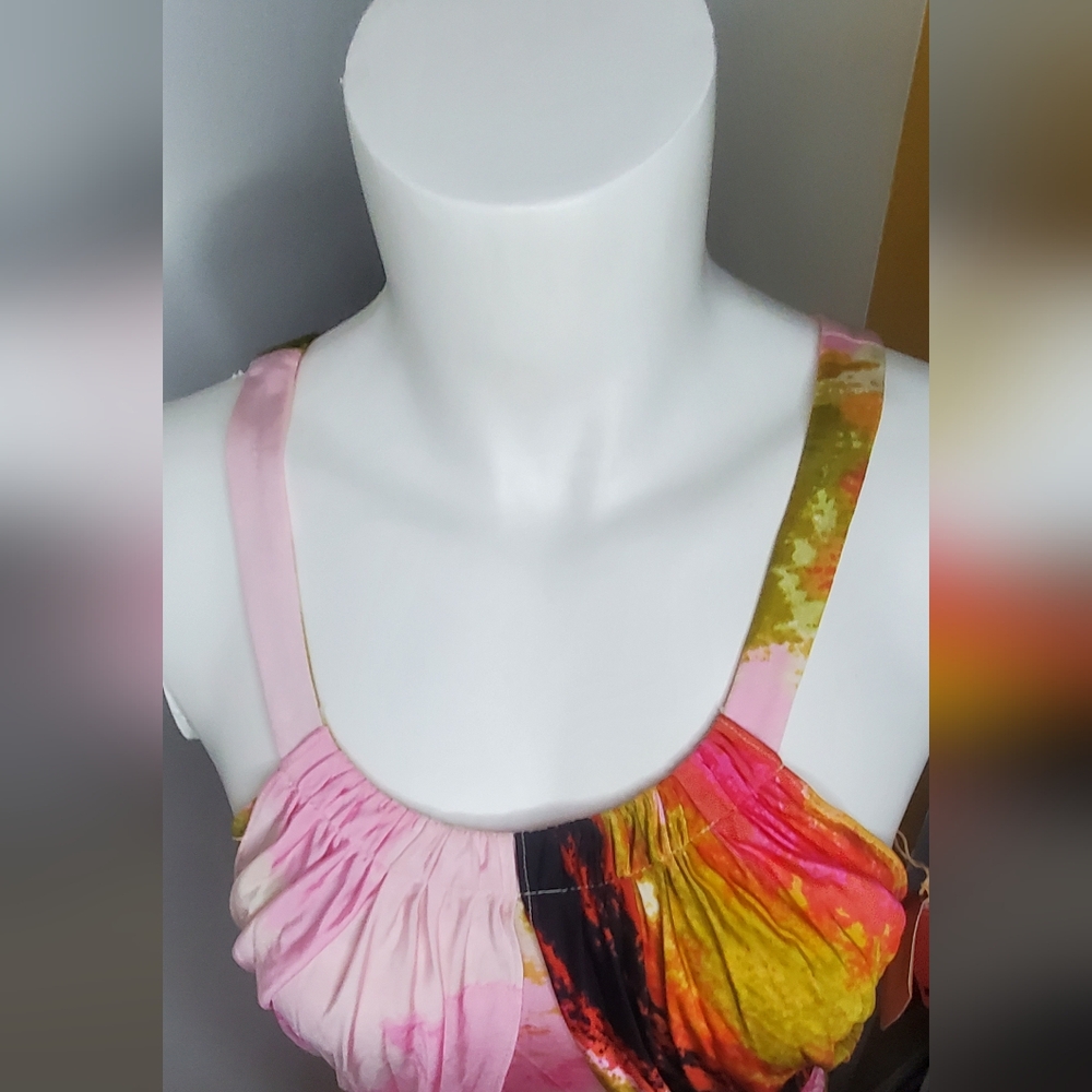 NWT Ali Ro Size 6 Pink and Yellow Dress - Picture 5 of 9